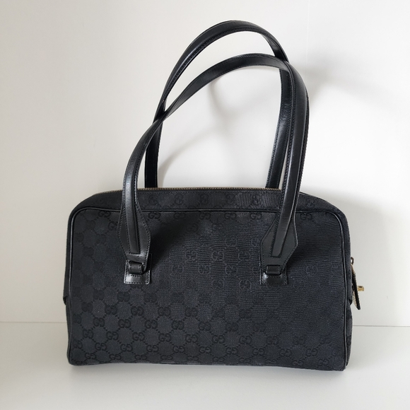 Rare Authentic Vintage Gucci Black Top Handle Tote/Satchel/Doctor Bag - Picture 3 of 15